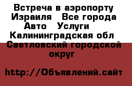 Встреча в аэропорту Израиля - Все города Авто » Услуги   . Калининградская обл.,Светловский городской округ 